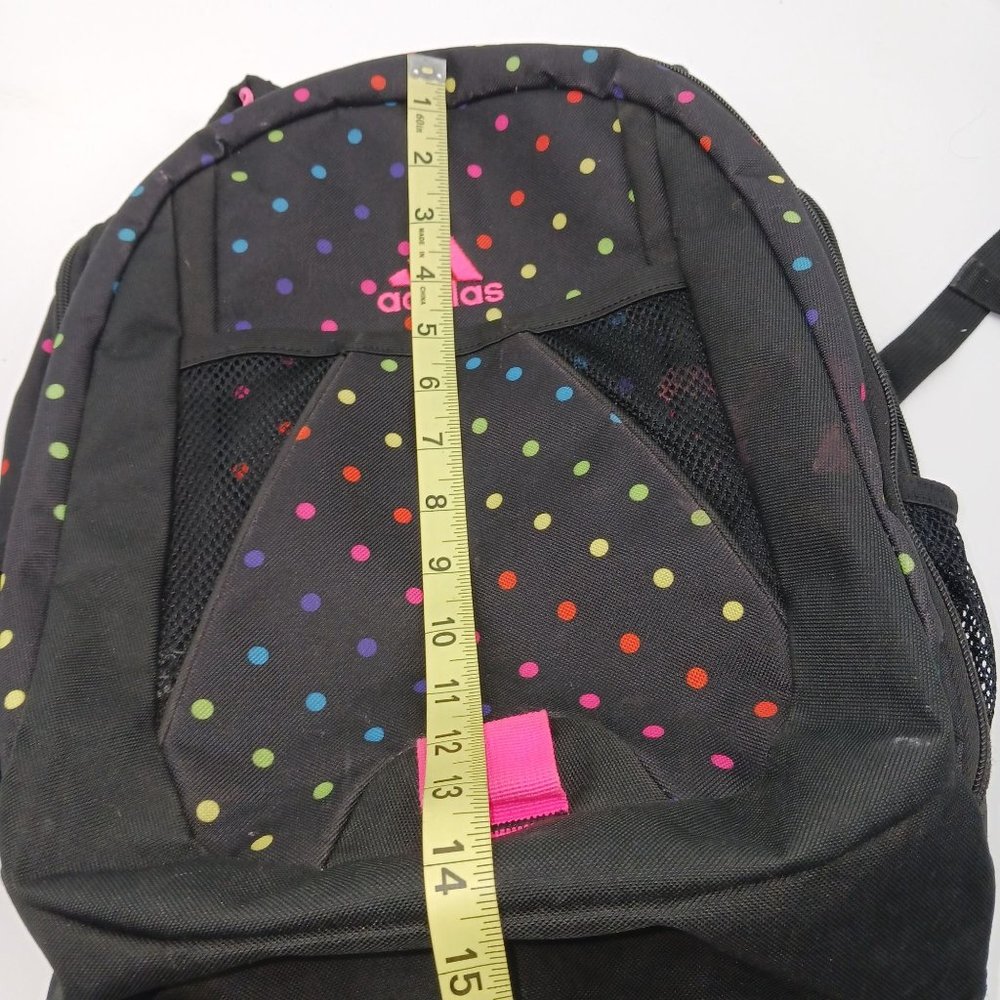 ADIDAS BLACK COLORFUL POLKA DOT BACKPACK - Picture 6 of 16